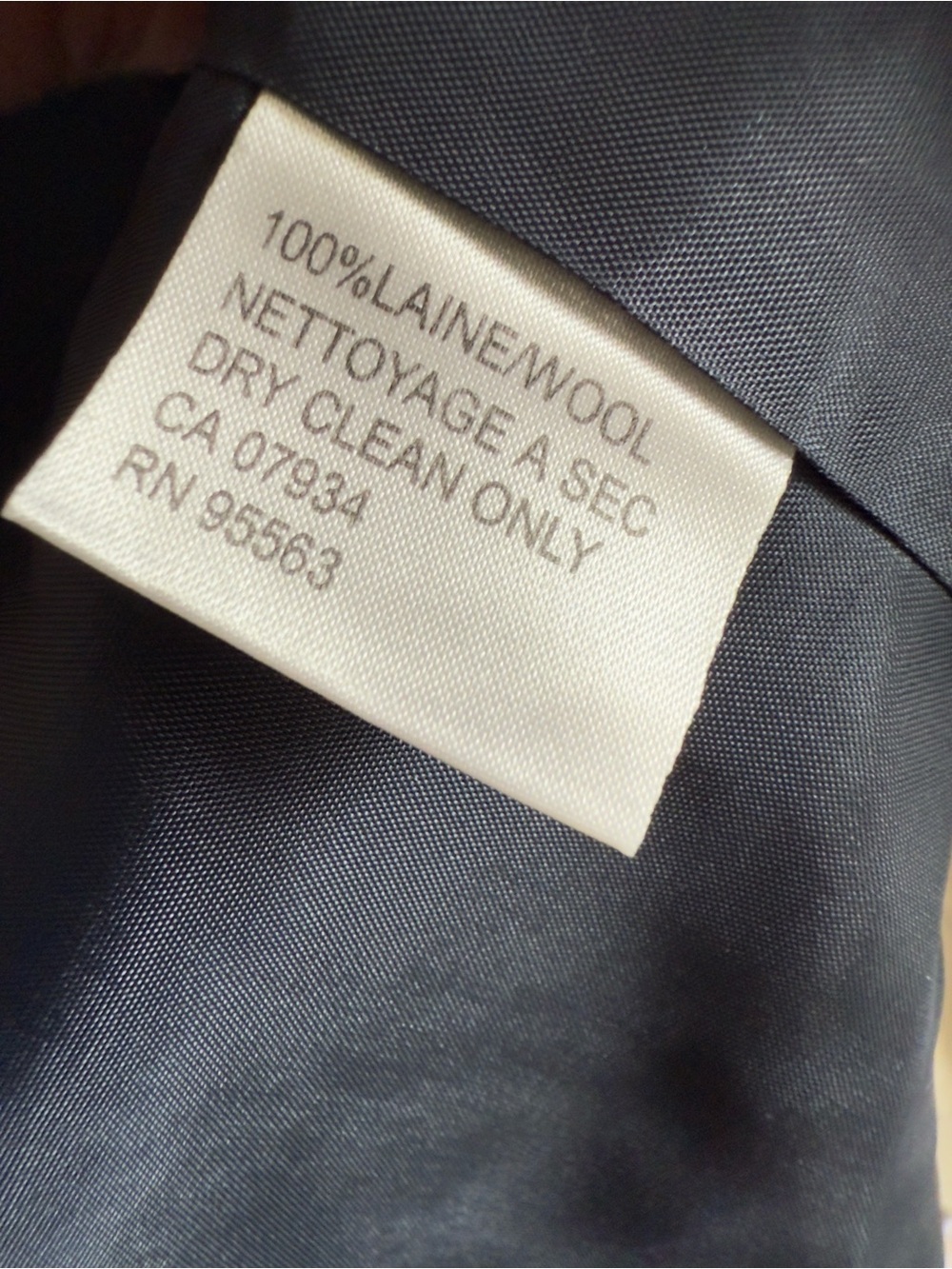 108. Simon Chang Wool Two-Tone Blue Zip Jacket - Picture 3 of 7